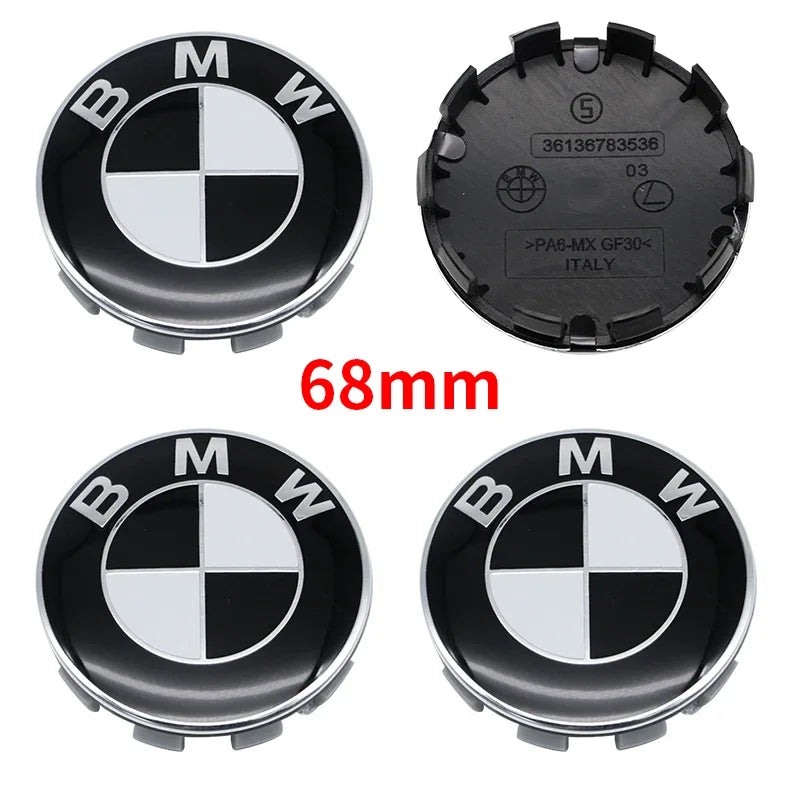 4Pcs 56mm 68mm Carbon Fiber Wheel Center Hub Caps 50th Anniversary Emblem for BMW M Power X5 E46 E90 F10 F30 G20