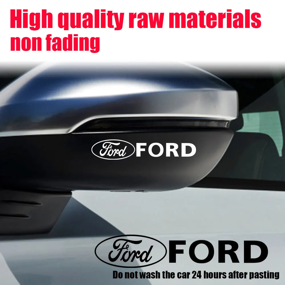 2pcs Car Emblem Stickers Window Body Trunk Badge Decoration Decal Accessories For Ford Focus Mustang Shelby Fiesta Kuga Fusion