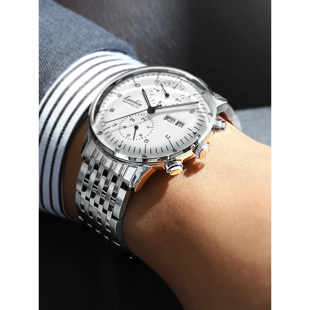 Mens Fashion Mechanical Watches Business Automatic Wristwatch Stainless Steel Luminous Designer Clock Reojes De Hombre New 2023