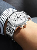 Mens Fashion Mechanical Watches Business Automatic Wristwatch Stainless Steel Luminous Designer Clock Reojes De Hombre New 2023