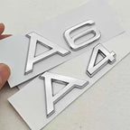 3D ABS Chrome Black Car Letters A4 A6 Logo Rear Trunk Badge Sticker Decals For Audi A4 A6 Auto Tail Marking Accessories