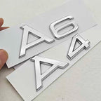 3D ABS Chrome Black Car Letters A4 A6 Logo Rear Trunk Badge Sticker Decals For Audi A4 A6 Auto Tail Marking Accessories
