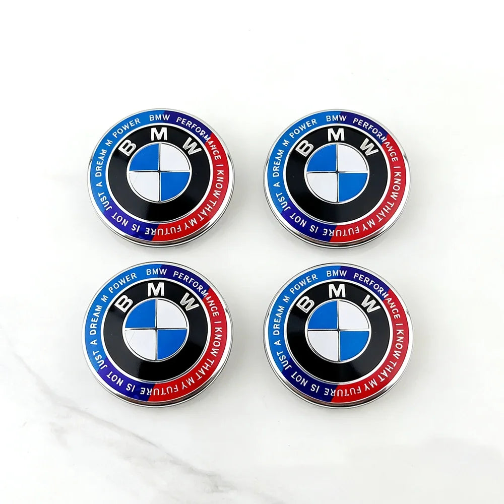 Car 68mm 56mm Wheel Center Caps Emblem Badge 50th Accessories For BMW E39 E46 E90 E60 E87 E53 F10 F20 F30 M X3 X5 X6