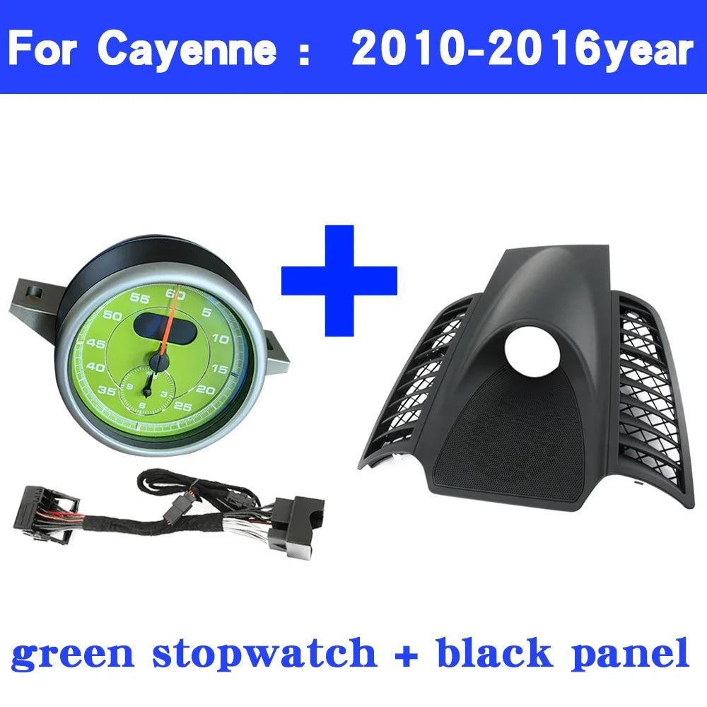 Car Stopwatch Panel Cover For Porsche Cayenne 958 chrono watch Interior Center Dashboard Clock Compass Modification Accessories