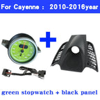 Car Stopwatch Panel Cover For Porsche Cayenne 958 chrono watch Interior Center Dashboard Clock Compass Modification Accessories
