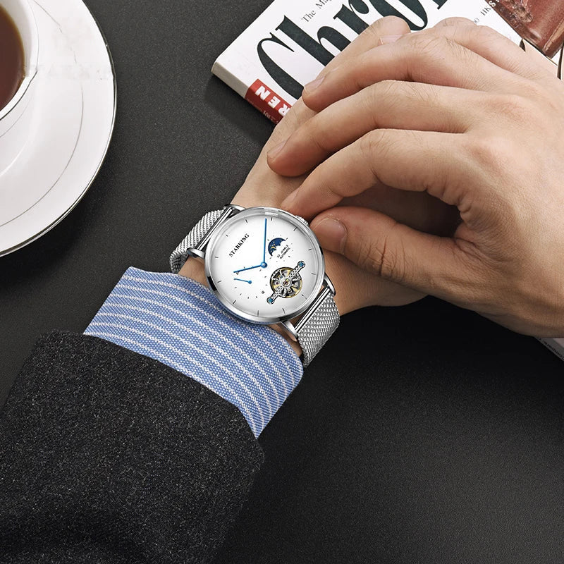 Classic Men's Watches Tourbillon Multi-function Full Automatic Men Watch High end Male Steel Strap Waterproof Wrist watches