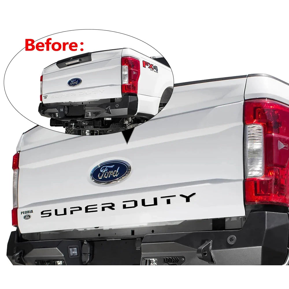 Pickup Tail Box Labeling Sticker For Ford Super Duty F250 F350 2017 2018 2019 Modification Truck Tailgate Insert Indent Decal