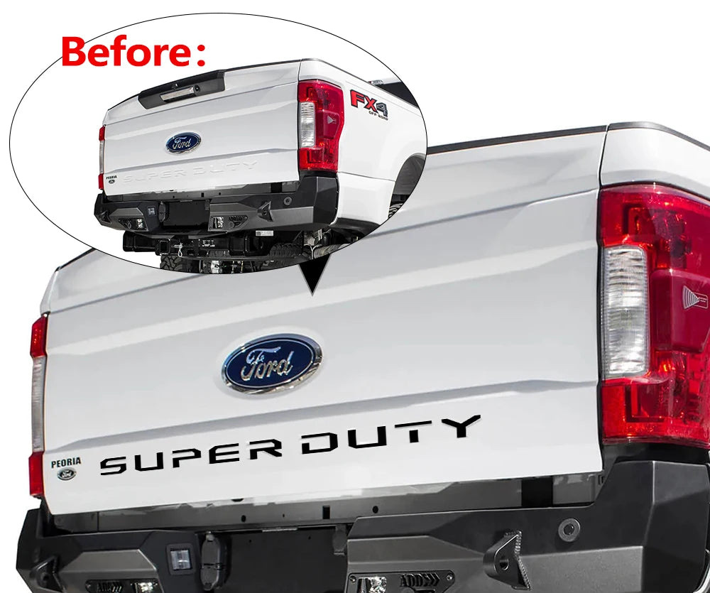 Pickup Tail Box Labeling Sticker For Ford Super Duty F250 F350 2017 2018 2019 Modification Truck Tailgate Insert Indent Decal