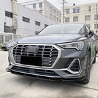 For Audi Q3 F3 Sline 2019 2020 2021 2022 2023 2024 Car Front Bumper Lip Spoiler Lower Diffuser Splitter Body Kits