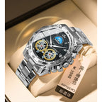 BINBOND Luxury Men Quartz Watches Fashion Concept Decorative Dial Casual Military Sports Wristwatch Waterproof Men's Clock