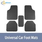 PU Leather Waterproof Universal Car Floor Mats 5Pcs Front & Rear Auto Foot Pad Protector Automobile Interior Carpet Set
