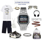 Casio watch silver watch men set brand luxury LED digital Waterproof Quartz men watch Sport military Wrist Watch relogio masculi