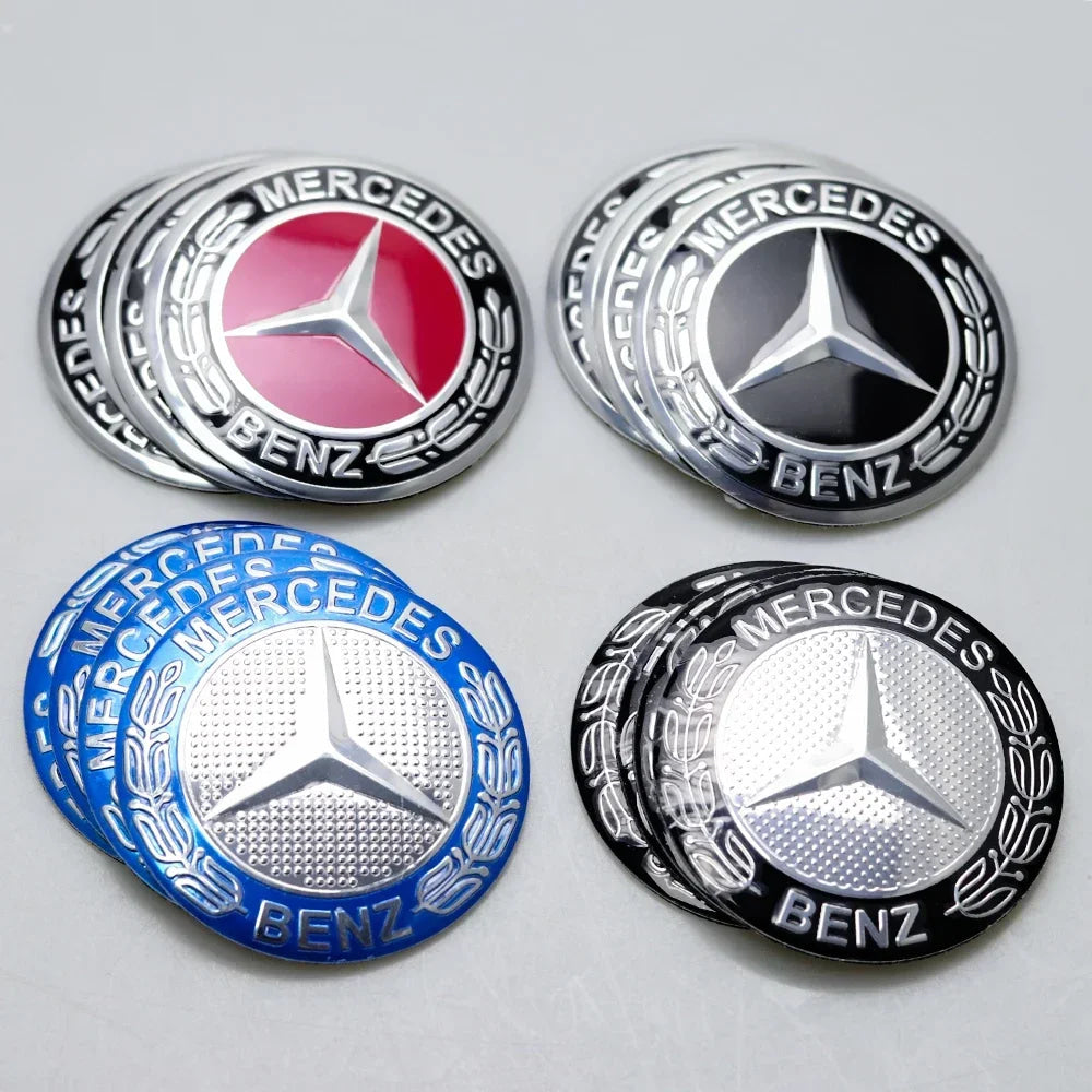 56/60/65mm Car Wheel Center Cover Hub Cap Resin Badge Emblem sticker Decal styling auto Accessories Mercedes Benz AMG  C260 C300
