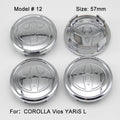 4Pcs 57/62mm Car Wheel Center Hub Cap Rim Cover For Toyota Corolla RAV4 LEVIN Yaris C-HR Camry Prado Prius Car Auto Accessories