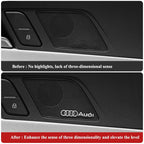 3D Aluminum Car Audio Logo Speaker Emblem Badge Sticker For Audi A3 A4 A5 A6 A7 A1 Q2 Q4 Q3 Q5 Q7 Q8 S3 S4 S5 S6 TT Accessories