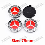 4pcs 56mm 75mm Car Wheel Center Hub Caps Cover Auto Accessories Mercedes Benz Amg C180 C200 C260 W108 W124 W126 W140 W168 W176