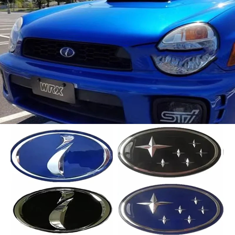 10.3X5CM Car Front Rear Logo Badge Emblem Sticker Decals for Subaru WRX Forester Outback Crosstrek Legacy Impreza Levorg 2025