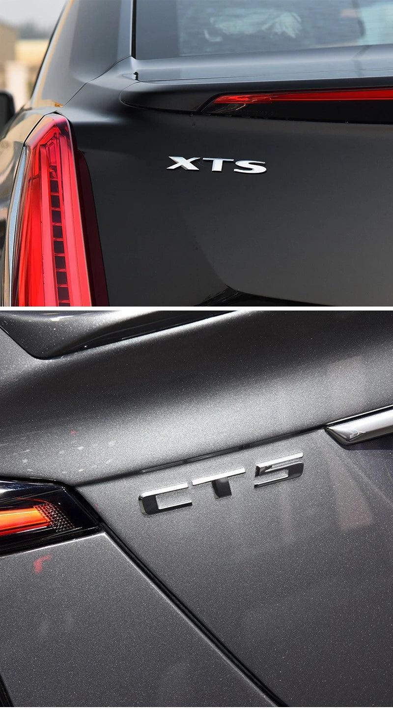 3D Car Rear Trunk Sticker Logo Letters Decals Badge For Cadillac CT4 CT5 CT6 CTS XT4 XT5 XT6 XTS ATS AWD 25T 28T 40T Accessories