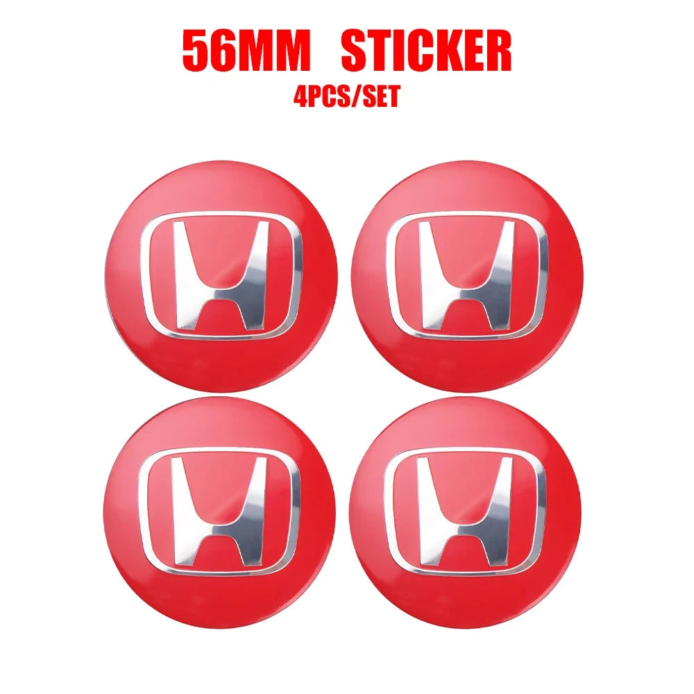 4pcs 56/58/60/69mm Car Wheel Center Hub Caps Accessories For Honda Type R Type S VTEC DOHC Modulo Vezel Legend Si RR Insight