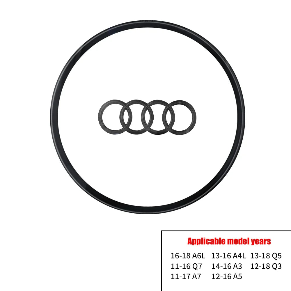 Car Logo Steering Wheel Frame Trim Replacement Cover For AUDI A6L 2016-2018  Q5 Q3 2013-2018 Q7 A7 2011-2016 A3 A4L A5 2014-2016