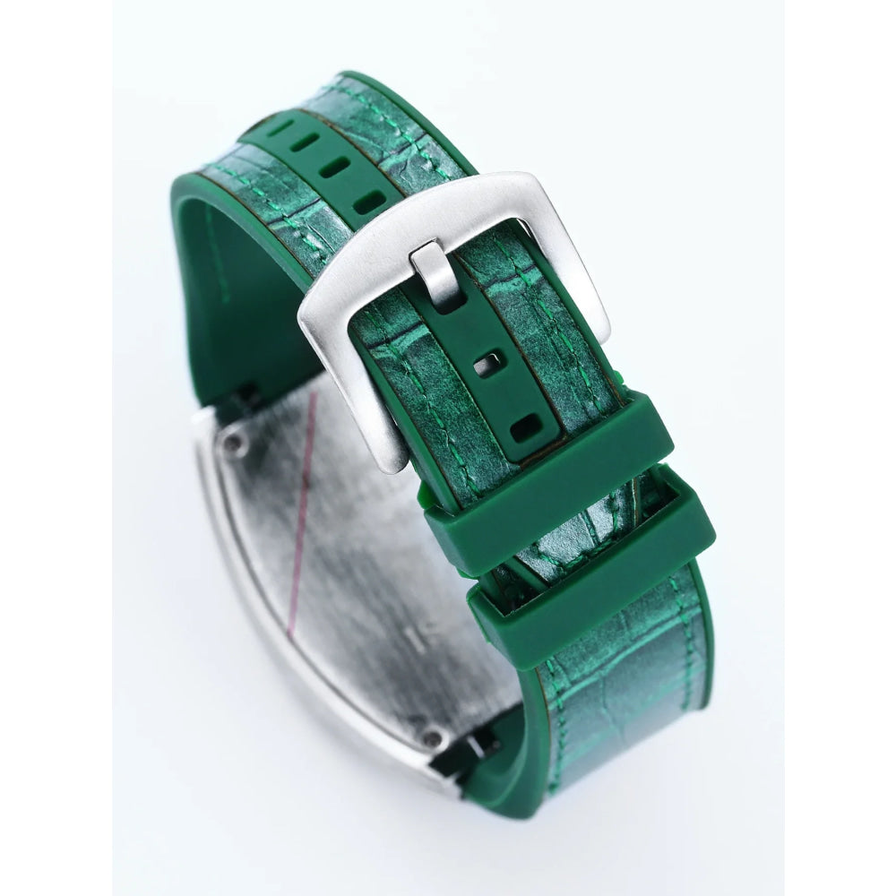 DENVOSI Men's Barrel shaped Watch, Luxury Fluorescent Silicone Strap, Men's Fashion, Leisure, Sports Quartz Watch
