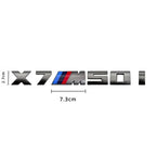 7.3cm for M logo new gray ABS letter sticker trunk badge For BMW X3 M40D 40I X4 M40D X5 M50D 50I X6 M50D 50I X7 M50D 50I