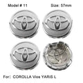 4Pcs 57/62mm Car Wheel Center Hub Cap Rim Cover For Toyota Corolla RAV4 LEVIN Yaris C-HR Camry Prius Prado  Car Auto Accessories
