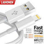Original Quality USB Charger Cable for iPhone 14 8 7 6S Plus 13 12 Pro XS Max XR SE Fast Charging Cord Data Sync Line 1m 2m 3m