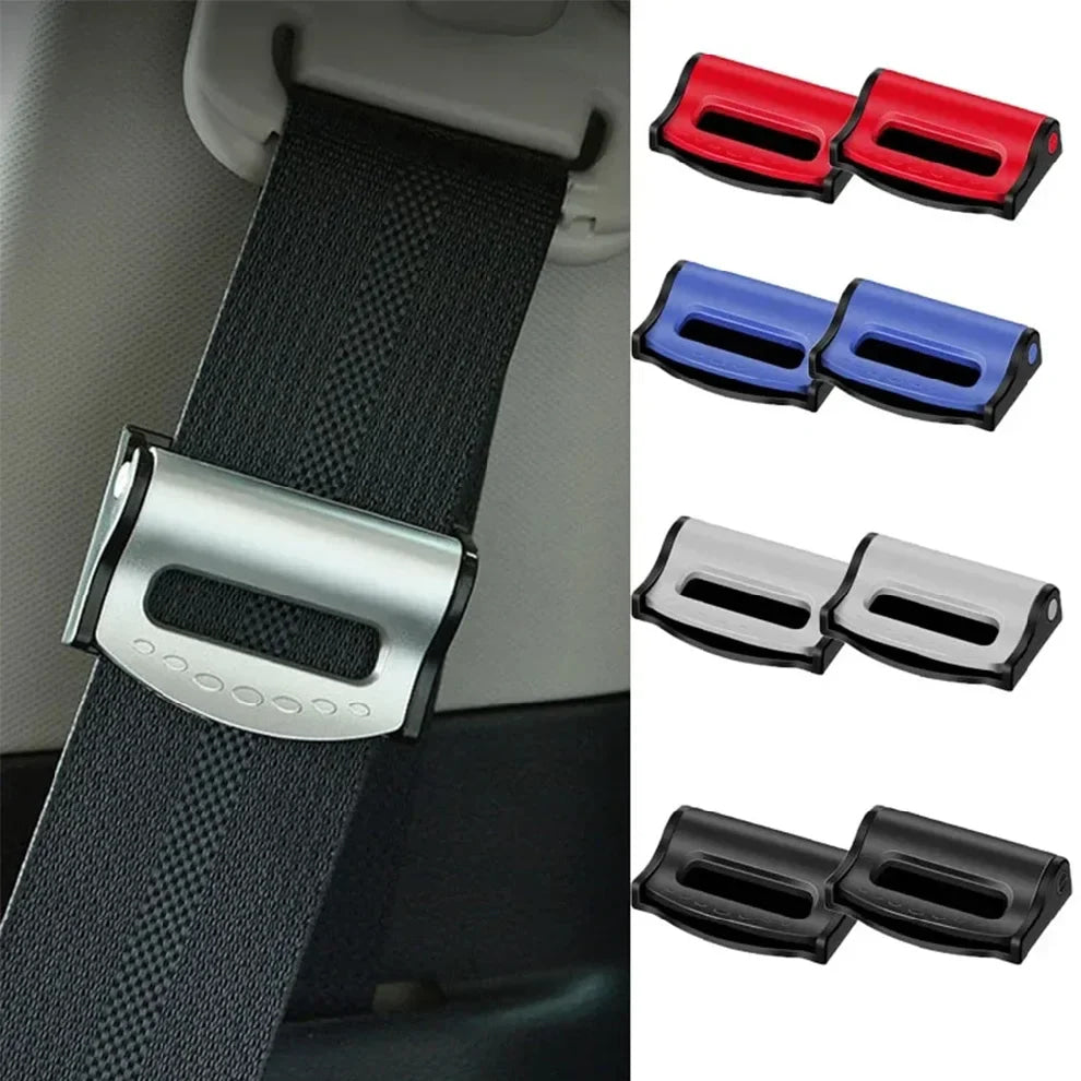 2pcs Car Seat Belt Buckle Clip Seatbelt Stopper Adjuster Clip To Relax Shoulder Neck Car Strap Clips