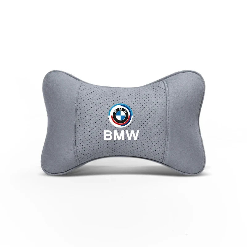 Soft Suede Neck Pillow Comfort Car Headrest Interior Decor Accessories For BMW E90 G80 M3 G30 M5 F82 F83 F20 F21 G42 F95 F96 G06
