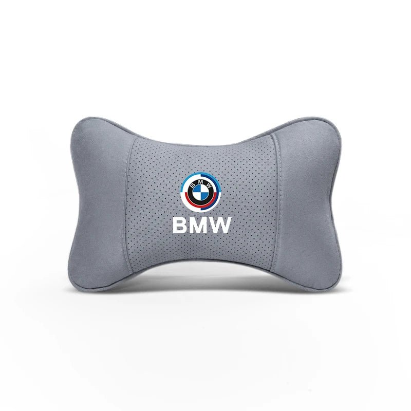 Soft Suede Neck Pillow Comfort Car Headrest Interior Decor Accessories For BMW E90 G80 M3 G30 M5 F82 F83 F20 F21 G42 F95 F96 G06