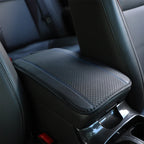 Checkered PU Leather Car Armrest Pad Embroidered Center Console Interior Accessory for All Seasons  WOMEN