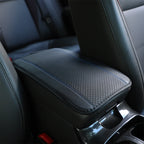 Checkered PU Leather Car Armrest Pad Embroidered Center Console Interior Accessory for All Seasons  WOMEN