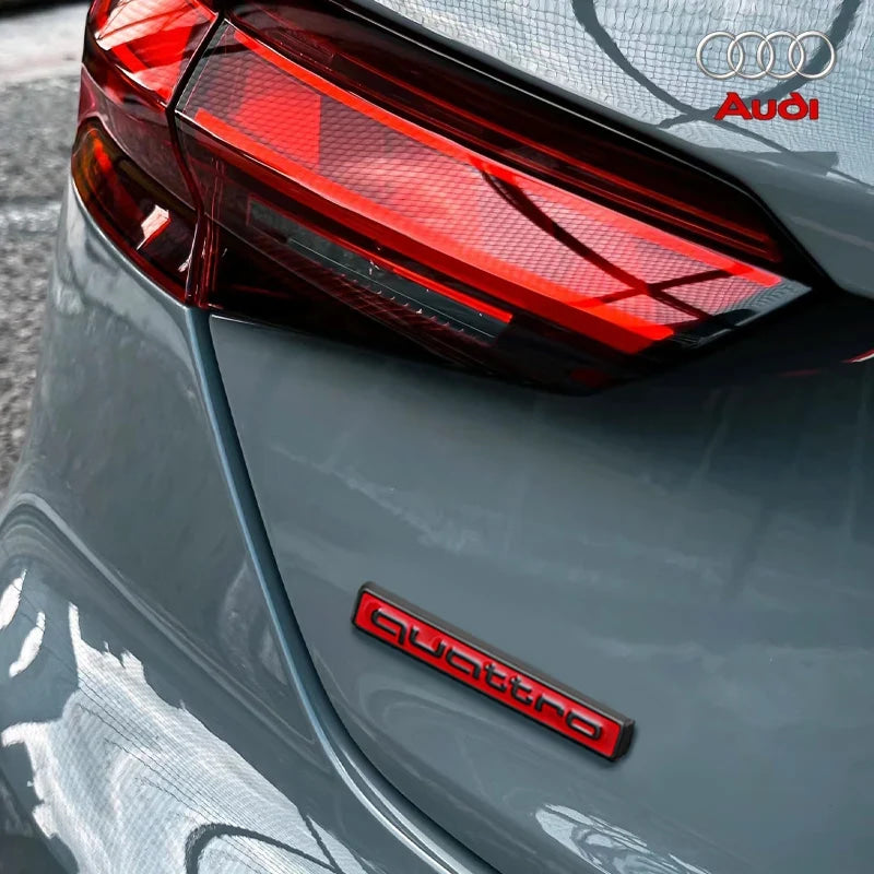 NEW Audi Sline Metal Logo Car Sticker Aluminum Emblem For Audi S Line Quattro A1 A3 A4 A5 A6 A7 A8 Q2 Q3 Q5 Q6 Q7 Q8 Accessories