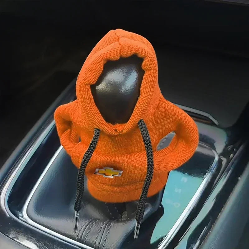 Fashion Car Decor Dust Proof Car Shift Knob Hoodie Handle Cover For Chevrolet Silverado Impala Malibu Equinox Cruze Camaro