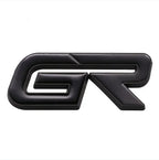 3D Metal GR Letters Front Grill Emblem Badge Rear Trunk Sticker Decals for Toyota Corolla CHR RAV4 Yaris Prado Prius Camry