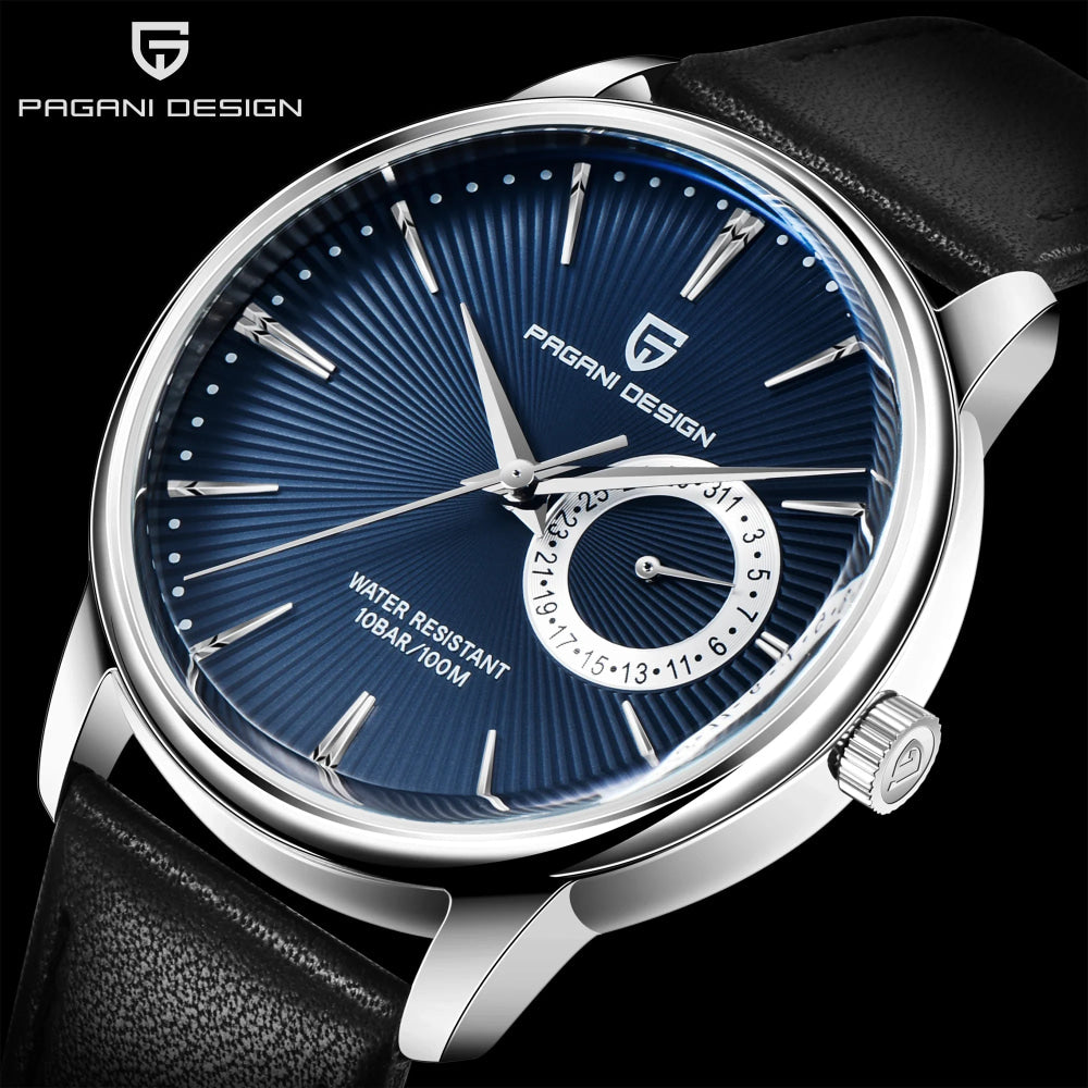 2026 Pagani Design Reloj Hombre PD1654 Quartz Watch Men 100M Water Resistant Leather Strap  Fashion Business Wristwatch reloj