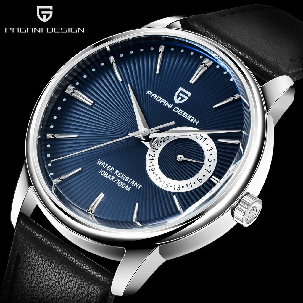 2026 Pagani Design Reloj Hombre PD1654 Quartz Watch Men 100M Water Resistant Leather Strap  Fashion Business Wristwatch reloj