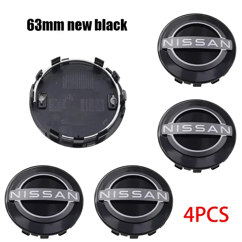 54mm/63mm New Car Wheel Center Hub Caps Rim Modified Covers for Nissan Teana Tiida Sentra X Trail T32 Qashqai J10 J11 Leaf Juke