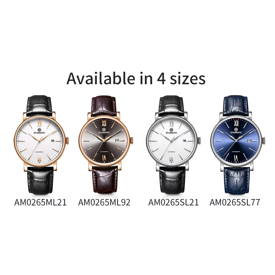 STARKING Sapphire 8215 Automatic Watch Fashion Sports Business Casual Wristwatch Waterproof Wear-resistant Watch Gifts for Men