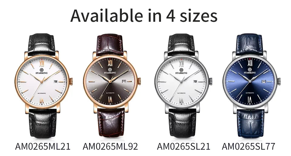 STARKING Sapphire 8215 Automatic Watch Fashion Sports Business Casual Wristwatch Waterproof Wear-resistant Watch Gifts for Men