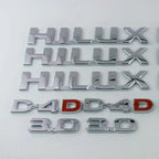 ABS HILUX 2005-2015 Logo Car Letter Sticker for Toyota VIGO MK6 MK7 HILUX 3.0 D4D Trunk Decal Badge flank Emblem Accessories