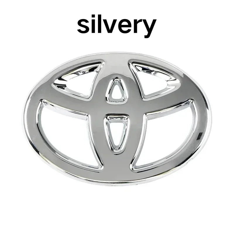 1PC Car Steering Wheel Decorative Sticker 6.5X4.5cm Carbon fiber Emblem For Toyota Hilux Prius Avensis Verso Corolla Camry
