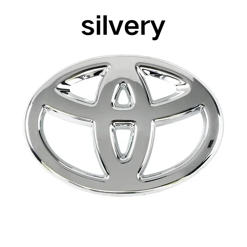 1PC Car Steering Wheel Decorative Sticker 6.5X4.5cm Carbon fiber Emblem For Toyota Hilux Prius Avensis Verso Corolla Camry