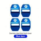 4Pcs Zinc Alloy  Car Door Lock Buckle Protection Cover Anti-Collision Shock Absorbing Cushion Stickers For BMW G80 G06 G07 G42 G