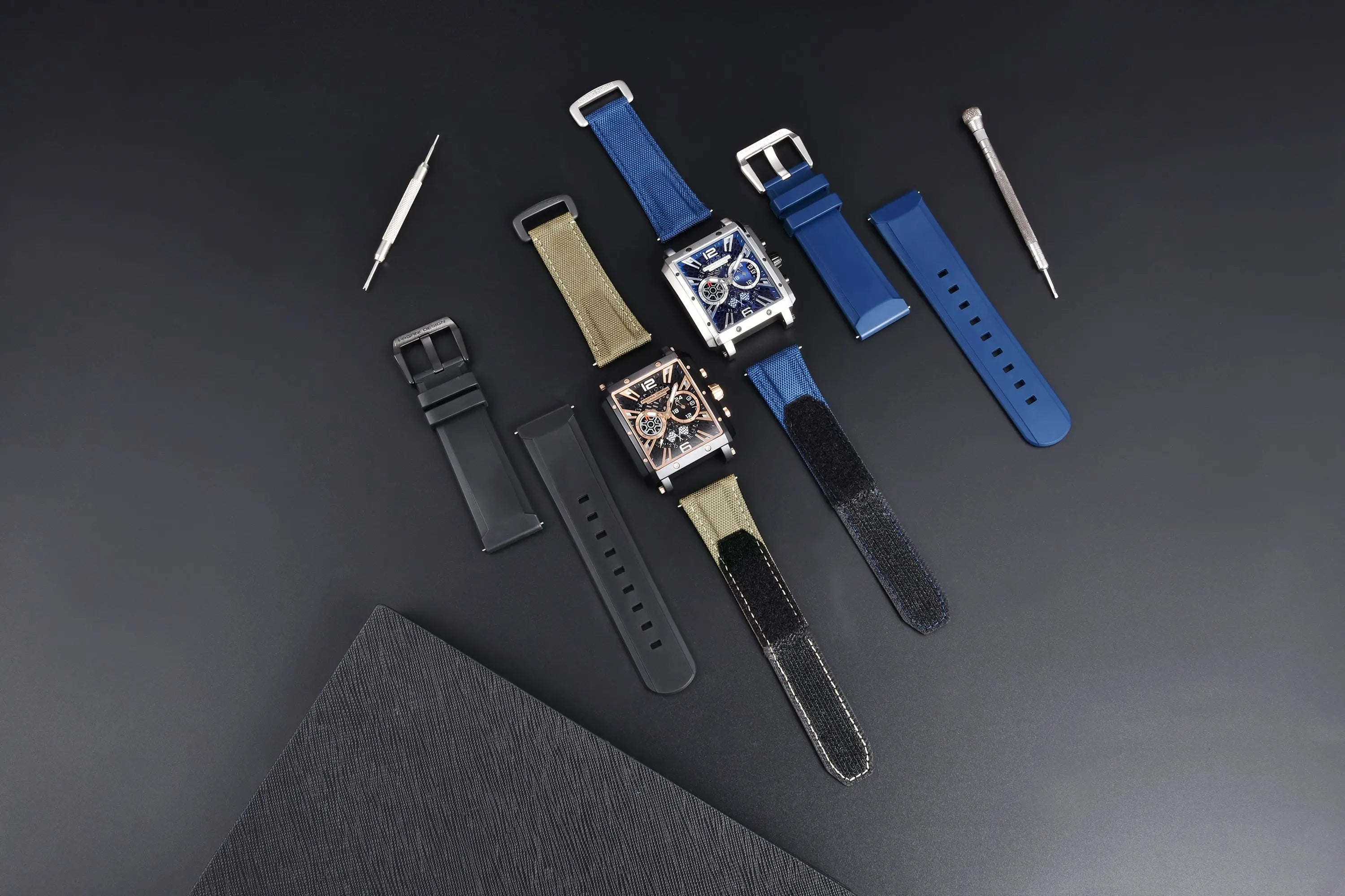 2026 New Pagani Design PD1725 Men Square Quartz Watch Chronograph 42MM Sapphire Glass Waterproof Racing Sports Silicone reloj