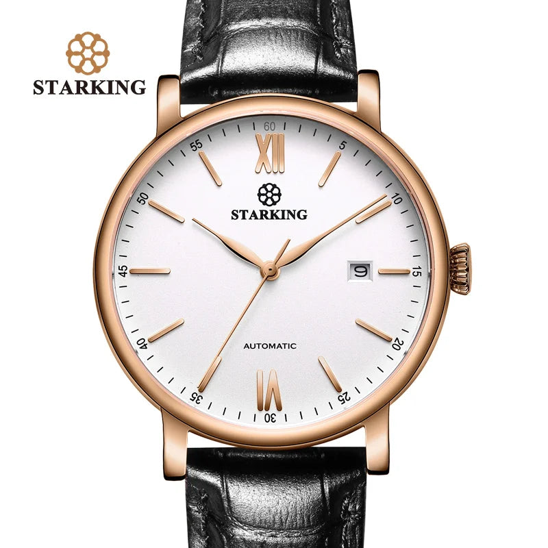 STARKING Sapphire 8215 Automatic Watch Fashion Sports Business Casual Wristwatch Waterproof Wear-resistant Watch Gifts for Men