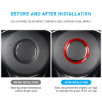 Car Steering Wheel Aluminum Alloy Ring Trim Sticker For Mercedes Benz A C E Class CLA GLA GLC GLE GLK W204 W212 C117
