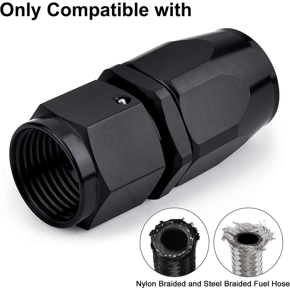 AN4/AN6/AN12 Swivel Hose End Fitting Adapter For Oil/Fuel/Gas Hose Line Oil Cool