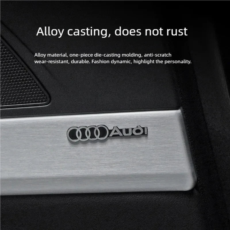 3D Aluminum Car Audio Logo Speaker Emblem Badge Sticker For Audi A3 A4 A5 A6 A7 A1 Q2 Q4 Q3 Q5 Q7 Q8 S3 S4 S5 S6 TT Accessories